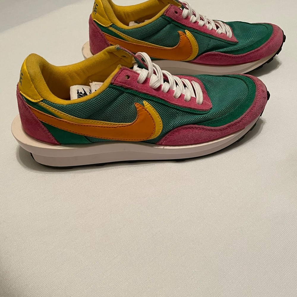 Nike LDWaffle x Sacai in the "Pine Green" or "Green Gusto" colorway